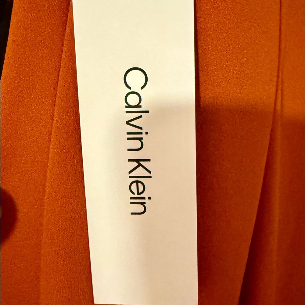 Calvin Klein Elegant Orange Women's Dress - Picture 4 of 5